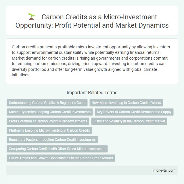 Carbon Credits as a Micro-Investment Opportunity: Profit Potential and Market Dynamics