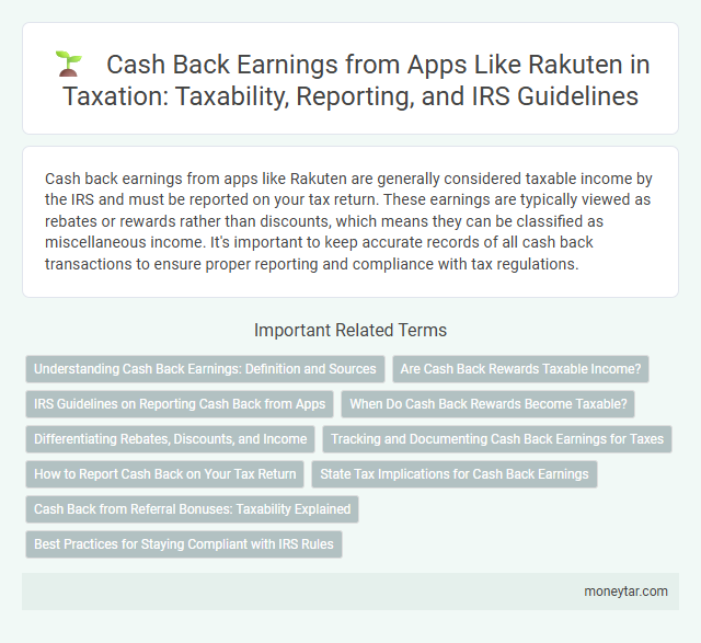 Cash Back Earnings from Apps Like Rakuten in Taxation: Taxability, Reporting, and IRS Guidelines