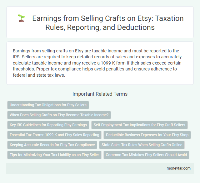 Earnings from Selling Crafts on Etsy: Taxation Rules, Reporting, and Deductions