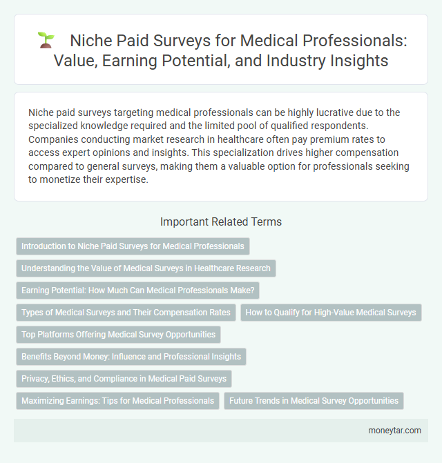 Niche Paid Surveys for Medical Professionals: Value, Earning Potential, and Industry Insights