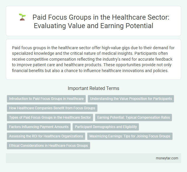 Paid Focus Groups in the Healthcare Sector: Evaluating Value and Earning Potential
