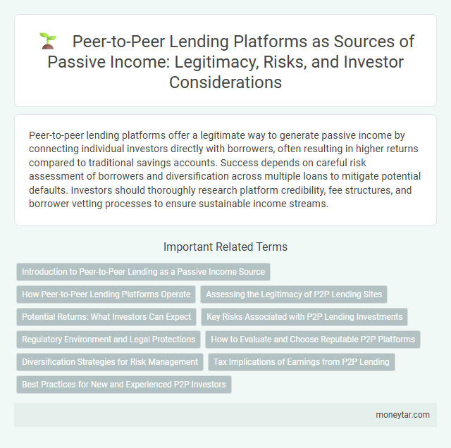 Peer-to-Peer Lending Platforms as Sources of Passive Income: Legitimacy, Risks, and Investor Considerations
