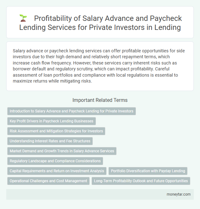 Profitability of Salary Advance and Paycheck Lending Services for Private Investors in Lending