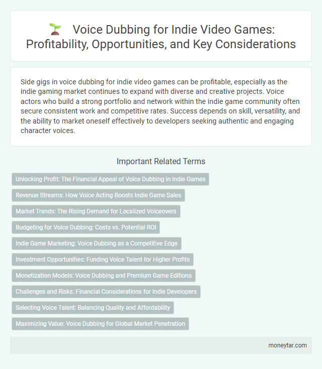 Voice Dubbing for Indie Video Games: Profitability, Opportunities, and Key Considerations