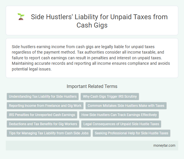 Side Hustlers' Liability for Unpaid Taxes from Cash Gigs