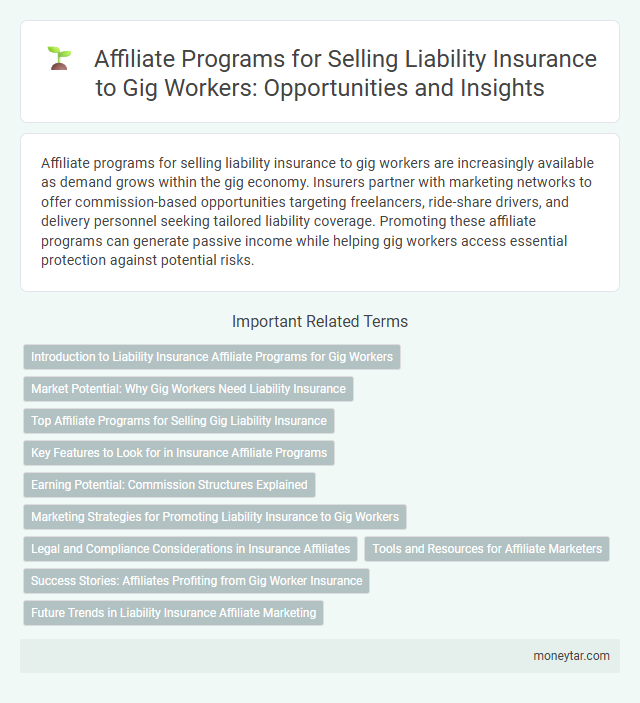 Affiliate Programs for Selling Liability Insurance to Gig Workers: Opportunities and Insights
