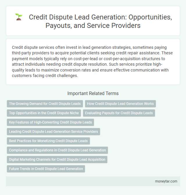 Credit Dispute Lead Generation: Opportunities, Payouts, and Service Providers