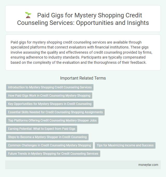 Paid Gigs for Mystery Shopping Credit Counseling Services: Opportunities and Insights