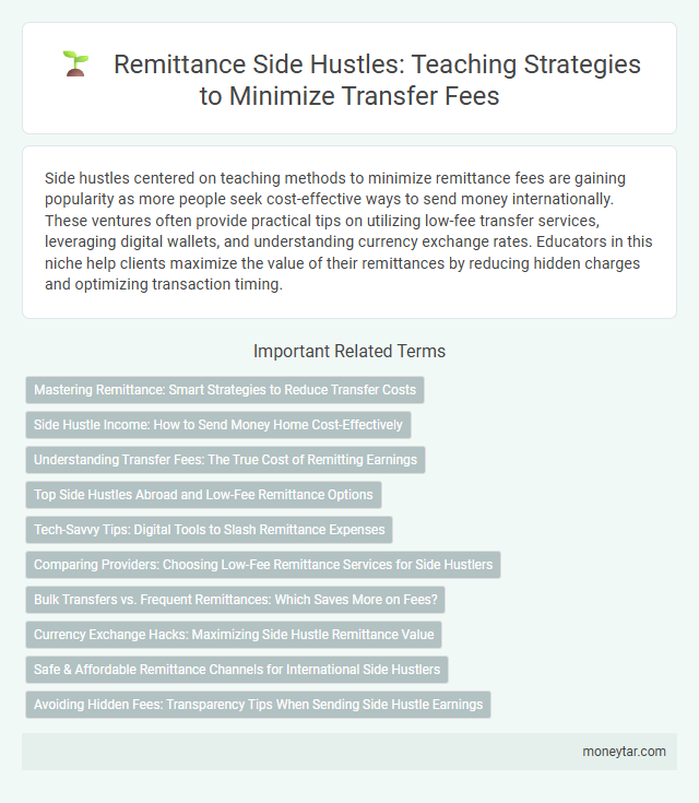 Remittance Side Hustles: Teaching Strategies to Minimize Transfer Fees