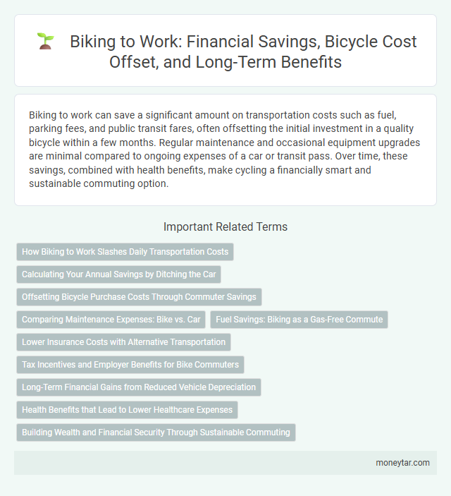 Biking to Work: Financial Savings, Bicycle Cost Offset, and Long-Term Benefits