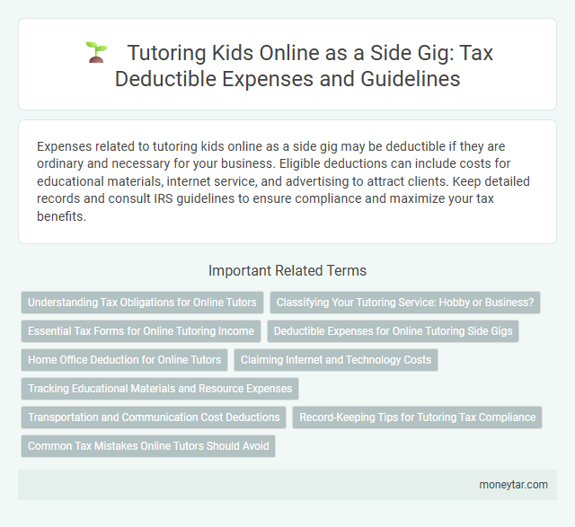 Tutoring Kids Online as a Side Gig: Tax Deductible Expenses and Guidelines