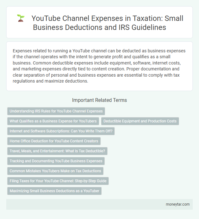 YouTube Channel Expenses in Taxation: Small Business Deductions and IRS Guidelines