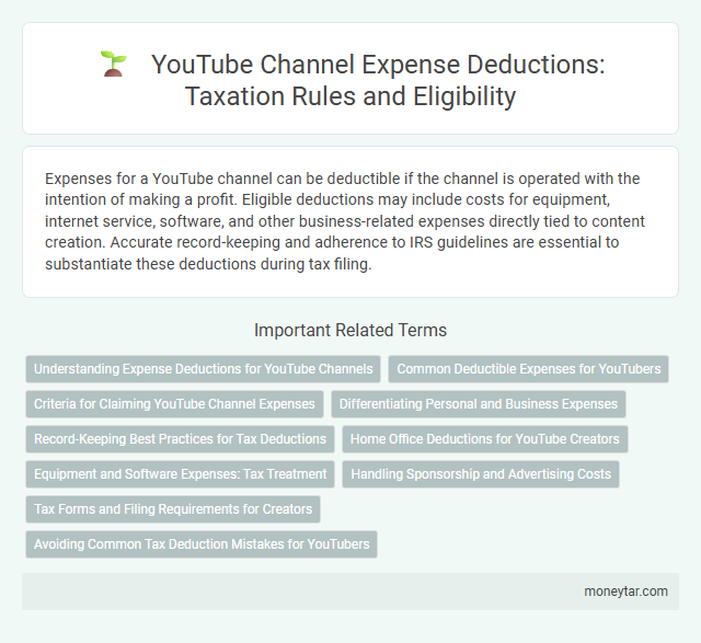 YouTube Channel Expense Deductions: Taxation Rules and Eligibility
