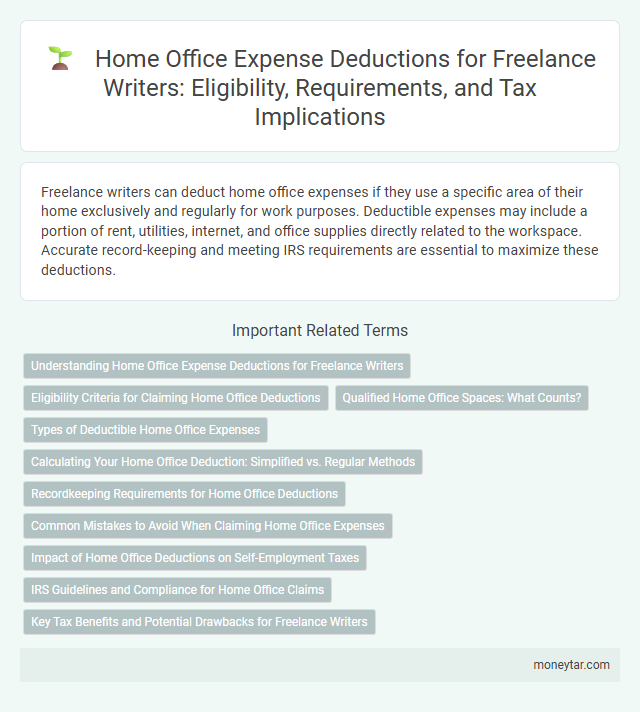 Home Office Expense Deductions for Freelance Writers: Eligibility, Requirements, and Tax Implications