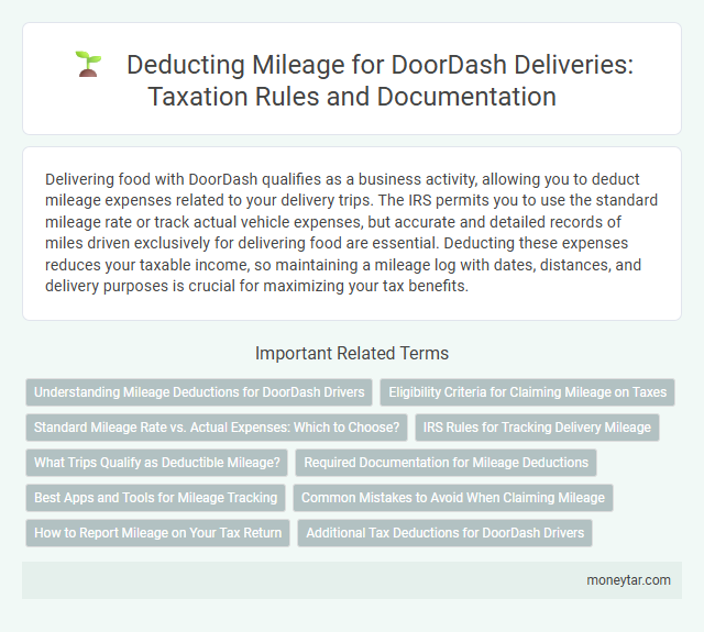 Deducting Mileage for DoorDash Deliveries: Taxation Rules and Documentation