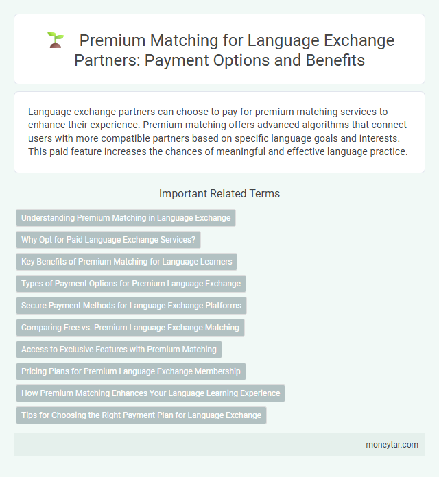 Premium Matching for Language Exchange Partners: Payment Options and Benefits