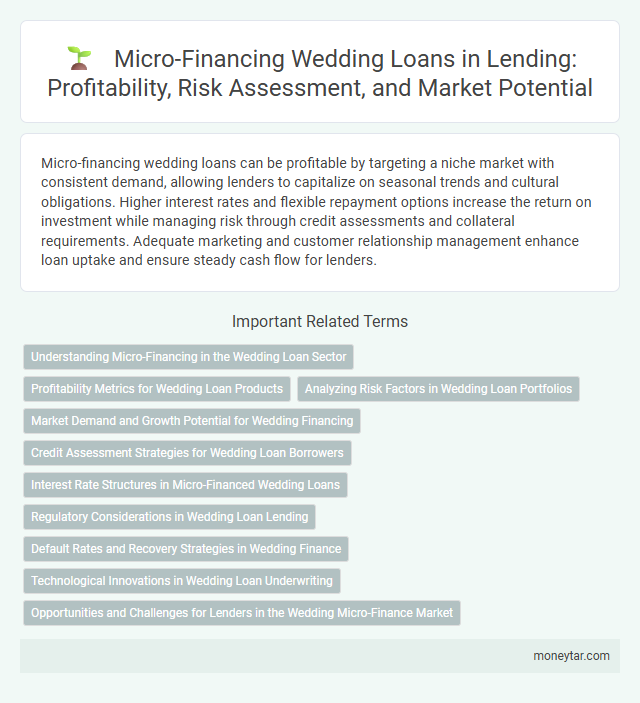 Micro-Financing Wedding Loans in Lending: Profitability, Risk Assessment, and Market Potential