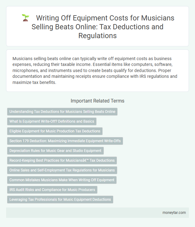 Writing Off Equipment Costs for Musicians Selling Beats Online: Tax Deductions and Regulations