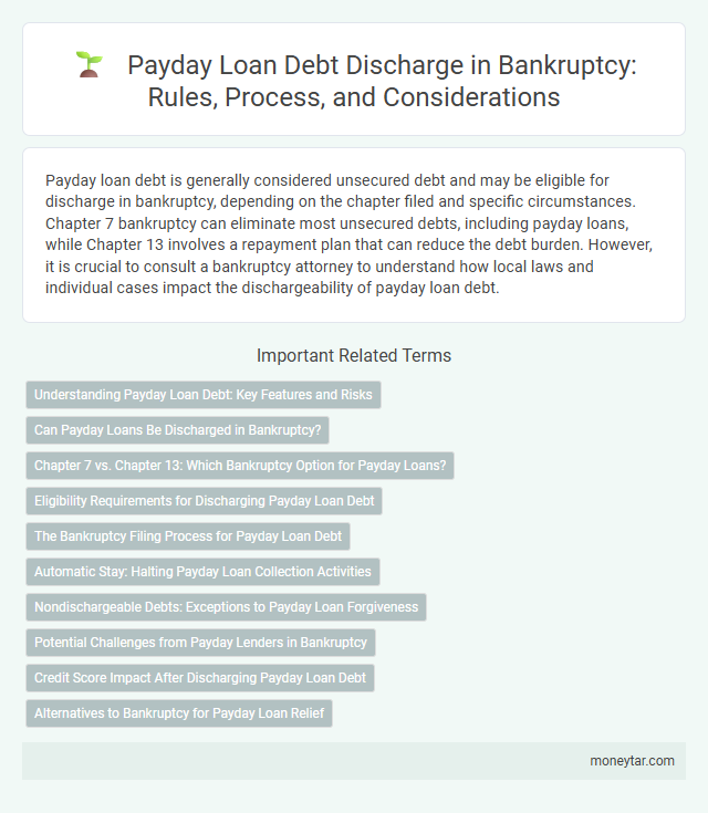 Payday Loan Debt Discharge in Bankruptcy: Rules, Process, and Considerations