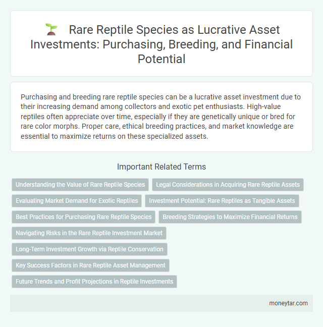 Rare Reptile Species as Lucrative Asset Investments: Purchasing, Breeding, and Financial Potential
