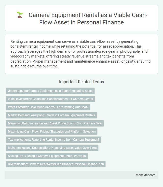 Camera Equipment Rental as a Viable Cash-Flow Asset in Personal Finance
