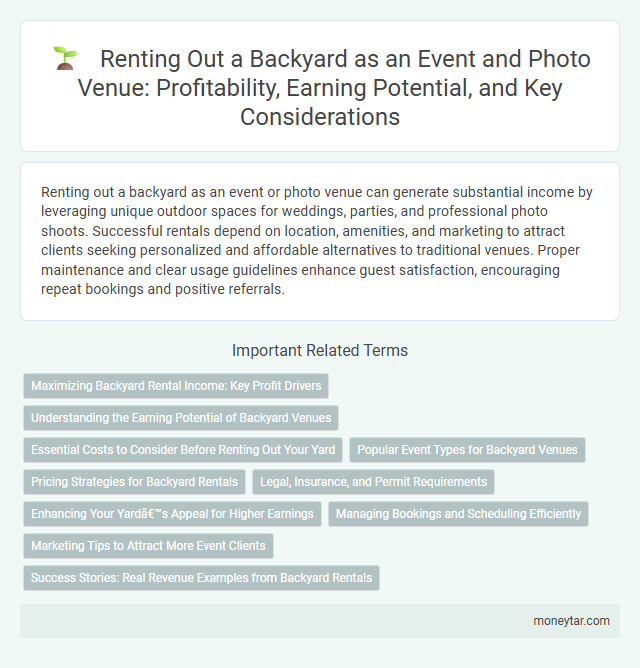 Renting Out a Backyard as an Event and Photo Venue: Profitability, Earning Potential, and Key Considerations