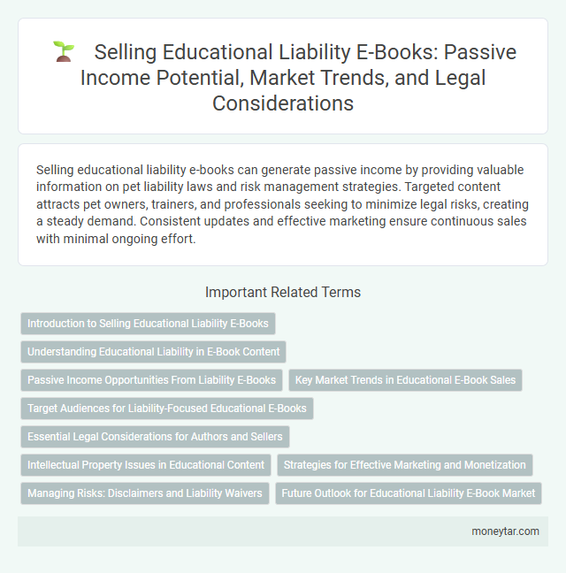 Selling Educational Liability E-Books: Passive Income Potential, Market Trends, and Legal Considerations
