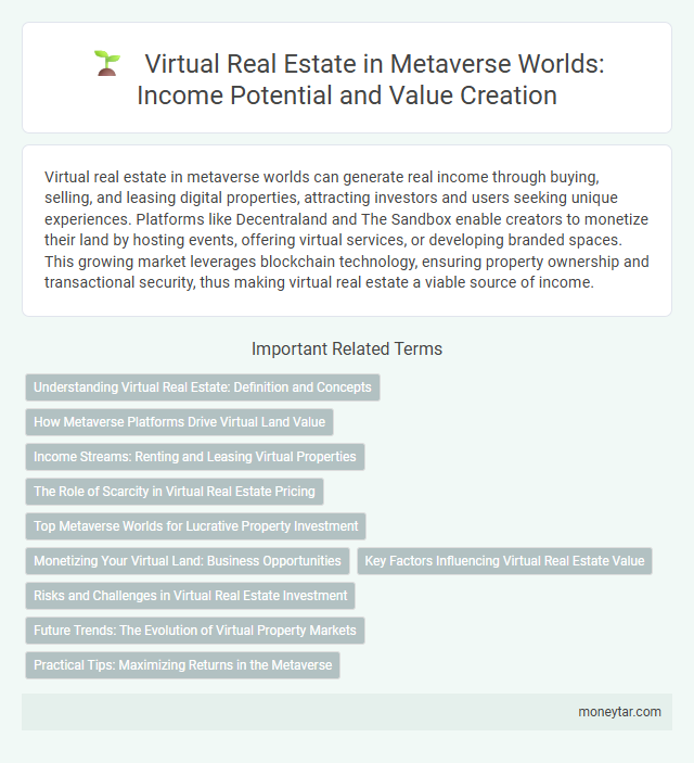 Virtual Real Estate in Metaverse Worlds: Income Potential and Value Creation