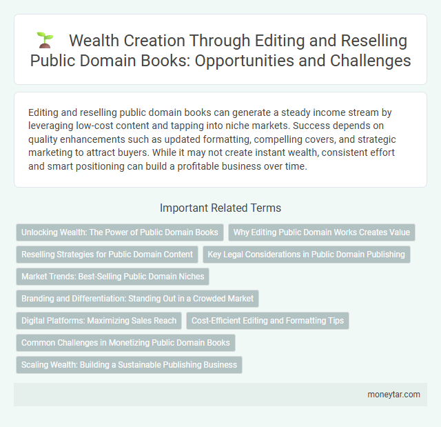 Wealth Creation Through Editing and Reselling Public Domain Books: Opportunities and Challenges