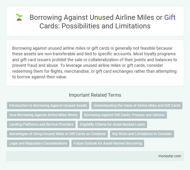 Borrowing Against Unused Airline Miles or Gift Cards: Possibilities and Limitations