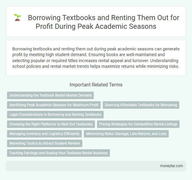 Borrowing Textbooks and Renting Them Out for Profit During Peak Academic Seasons