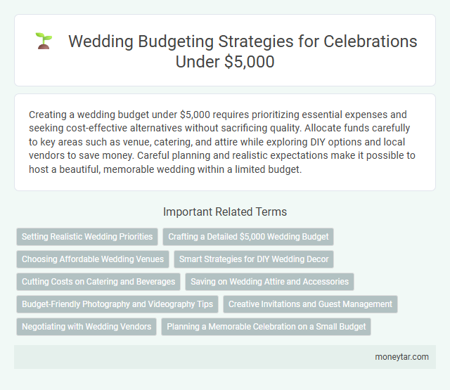 Wedding Budgeting Strategies for Celebrations Under $5,000