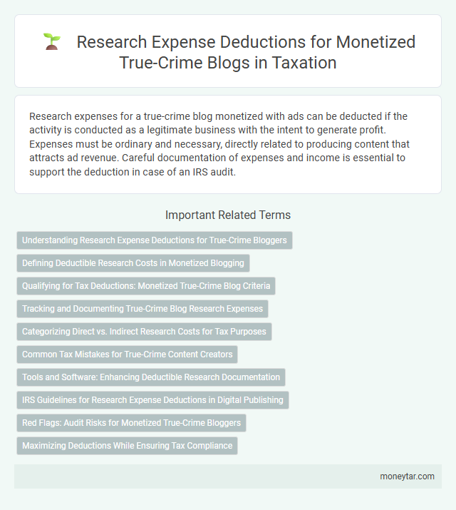 Research Expense Deductions for Monetized True-Crime Blogs in Taxation