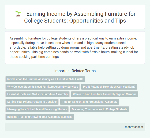 Earning Income by Assembling Furniture for College Students: Opportunities and Tips