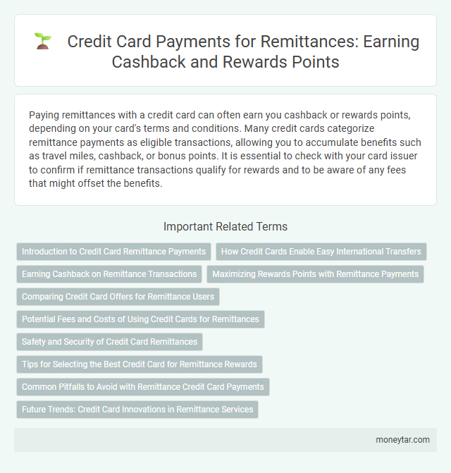 Credit Card Payments for Remittances: Earning Cashback and Rewards Points