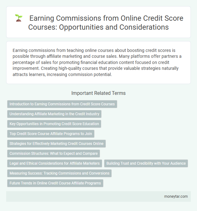 Earning Commissions from Online Credit Score Courses: Opportunities and Considerations