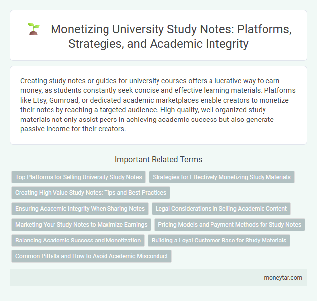 Monetizing University Study Notes: Platforms, Strategies, and Academic Integrity