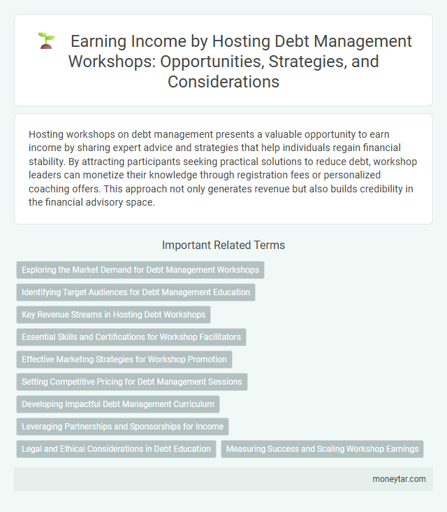 Earning Income by Hosting Debt Management Workshops: Opportunities, Strategies, and Considerations
