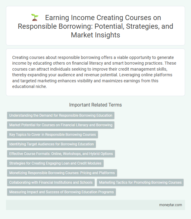 Earning Income Creating Courses on Responsible Borrowing: Potential, Strategies, and Market Insights