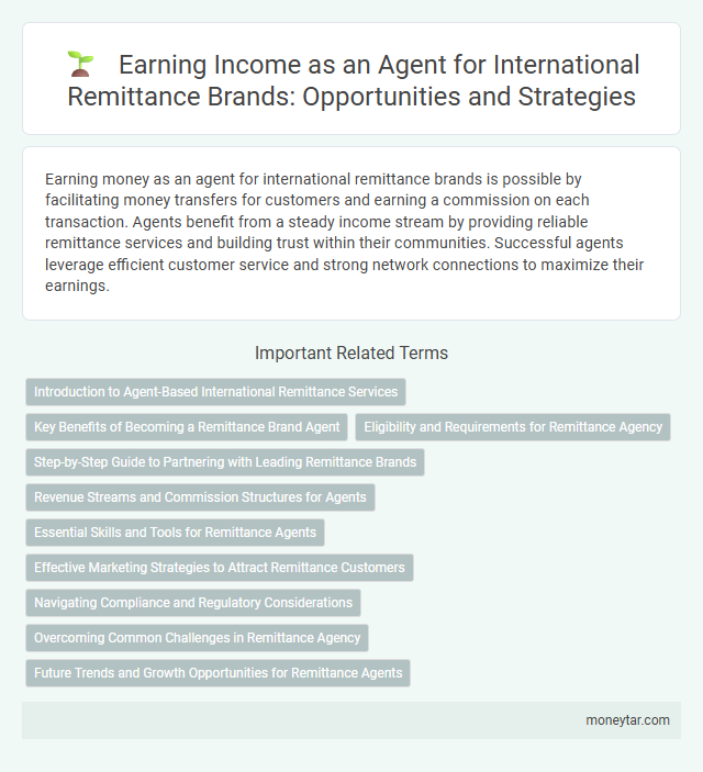 Earning Income as an Agent for International Remittance Brands: Opportunities and Strategies