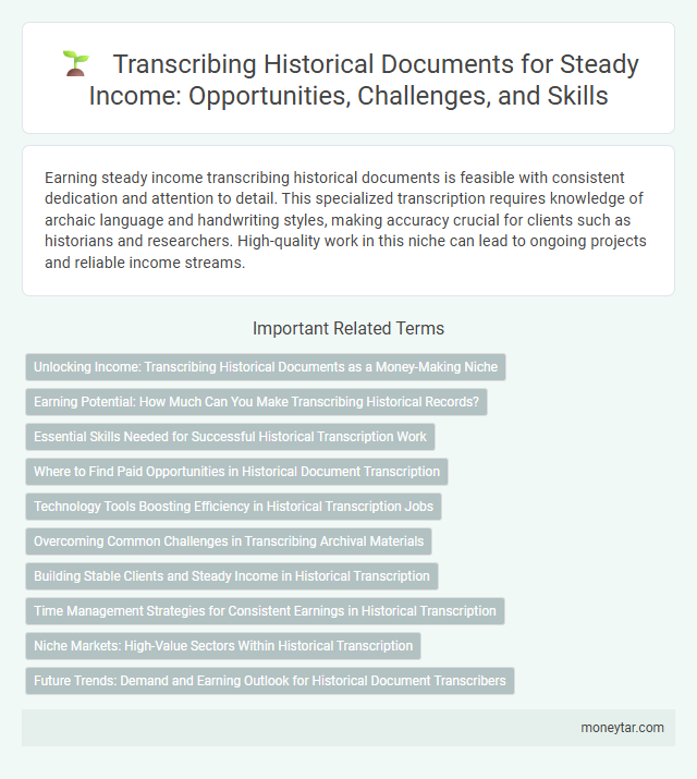 Transcribing Historical Documents for Steady Income: Opportunities, Challenges, and Skills