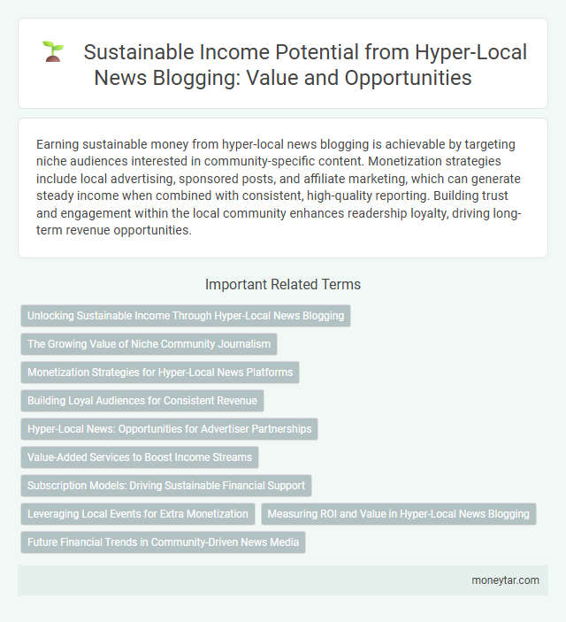 Sustainable Income Potential from Hyper-Local News Blogging: Value and Opportunities