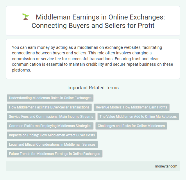 Middleman Earnings in Online Exchanges: Connecting Buyers and Sellers for Profit