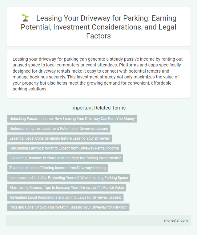 Leasing Your Driveway for Parking: Earning Potential, Investment Considerations, and Legal Factors