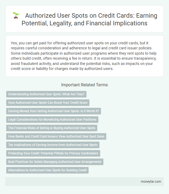 Authorized User Spots on Credit Cards: Earning Potential, Legality, and Financial Implications