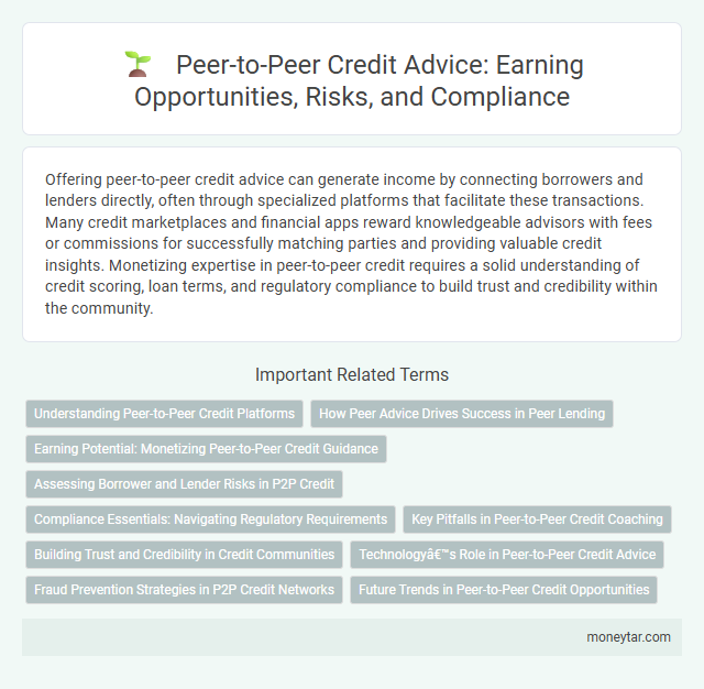 Peer-to-Peer Credit Advice: Earning Opportunities, Risks, and Compliance