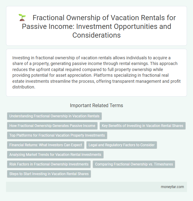 Fractional Ownership of Vacation Rentals for Passive Income: Investment Opportunities and Considerations
