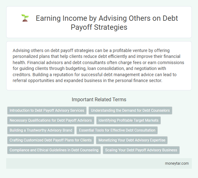 Earning Income by Advising Others on Debt Payoff Strategies