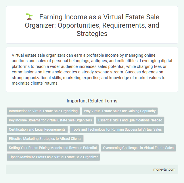 Earning Income as a Virtual Estate Sale Organizer: Opportunities, Requirements, and Strategies