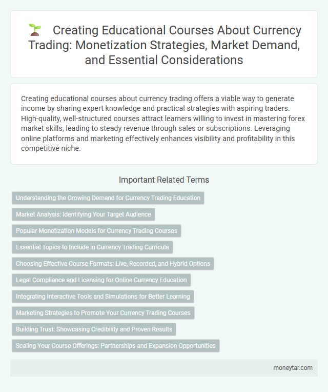 Creating Educational Courses About Currency Trading: Monetization Strategies, Market Demand, and Essential Considerations